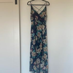 Pretty, string strap, lightweight, chiffon, polyester dress, size M